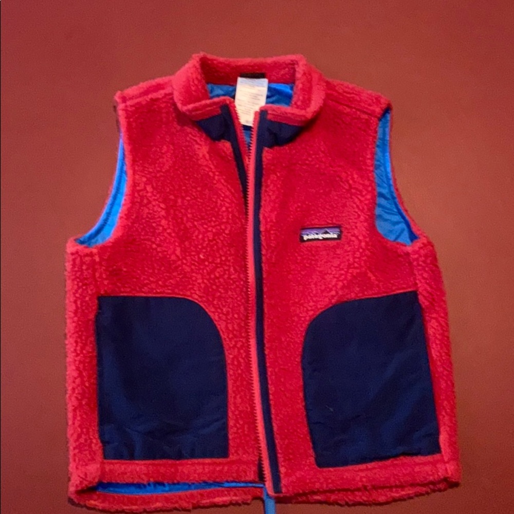 Patagonia red fleece vest